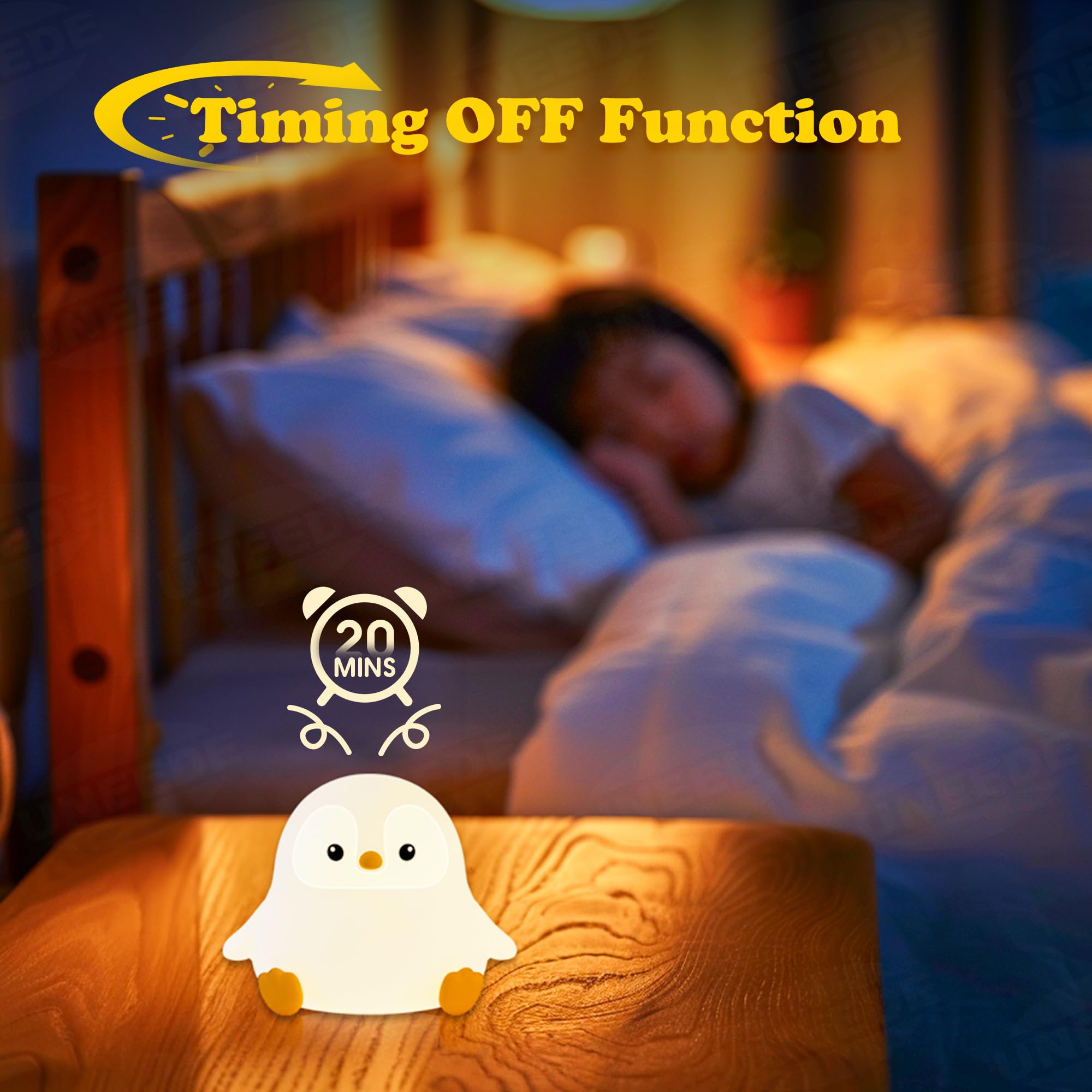 UNEEDE squishy night light doubles as a comforting tactile object for kids.