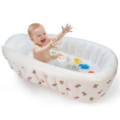 UNEEDE inflatable bathtub folded compact for easy storage at home or on the go.