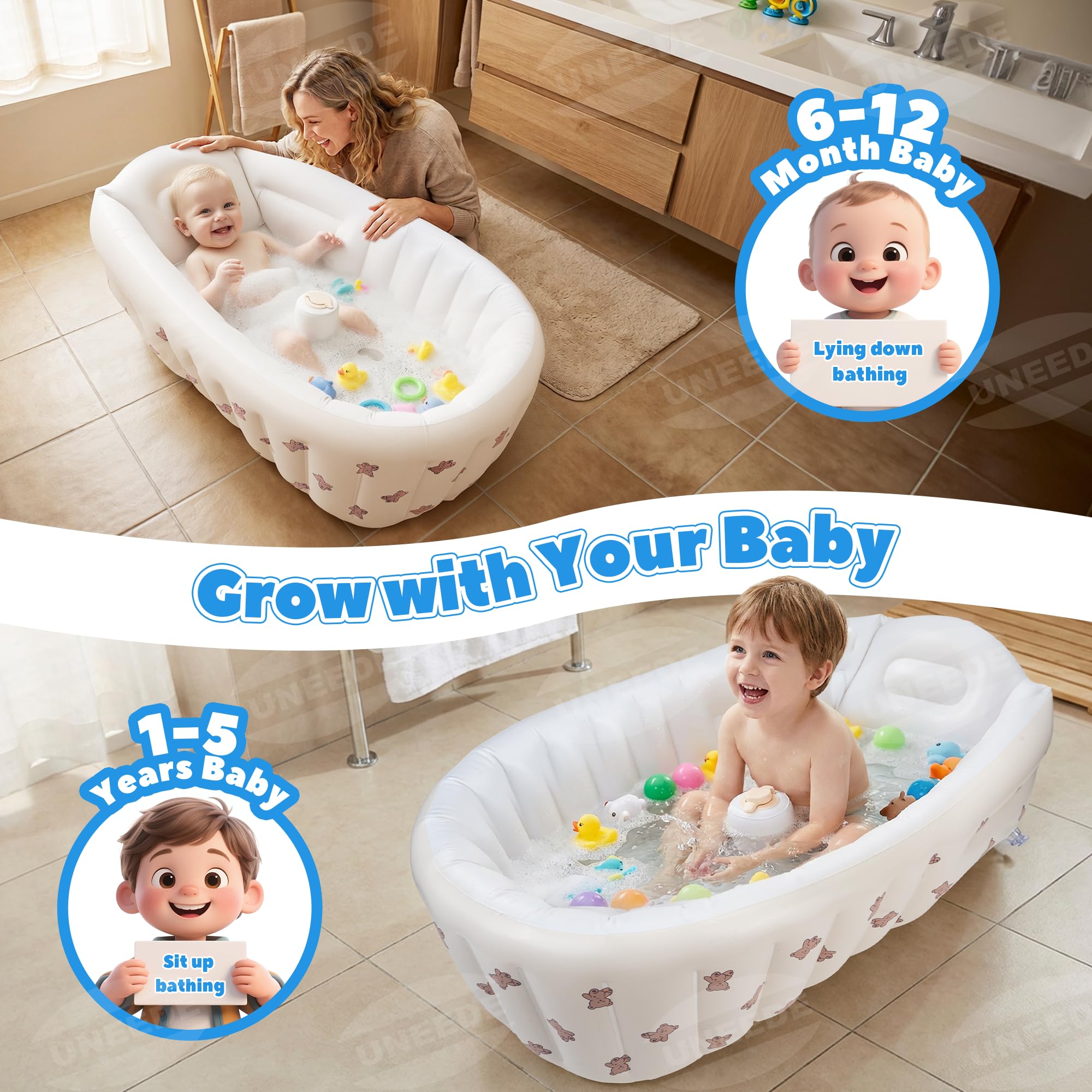 UNEEDE ideal for home, hotel, beach, and poolside bath sessions.