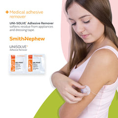 Close-up of aloe-infused wipe soothing skin during removal