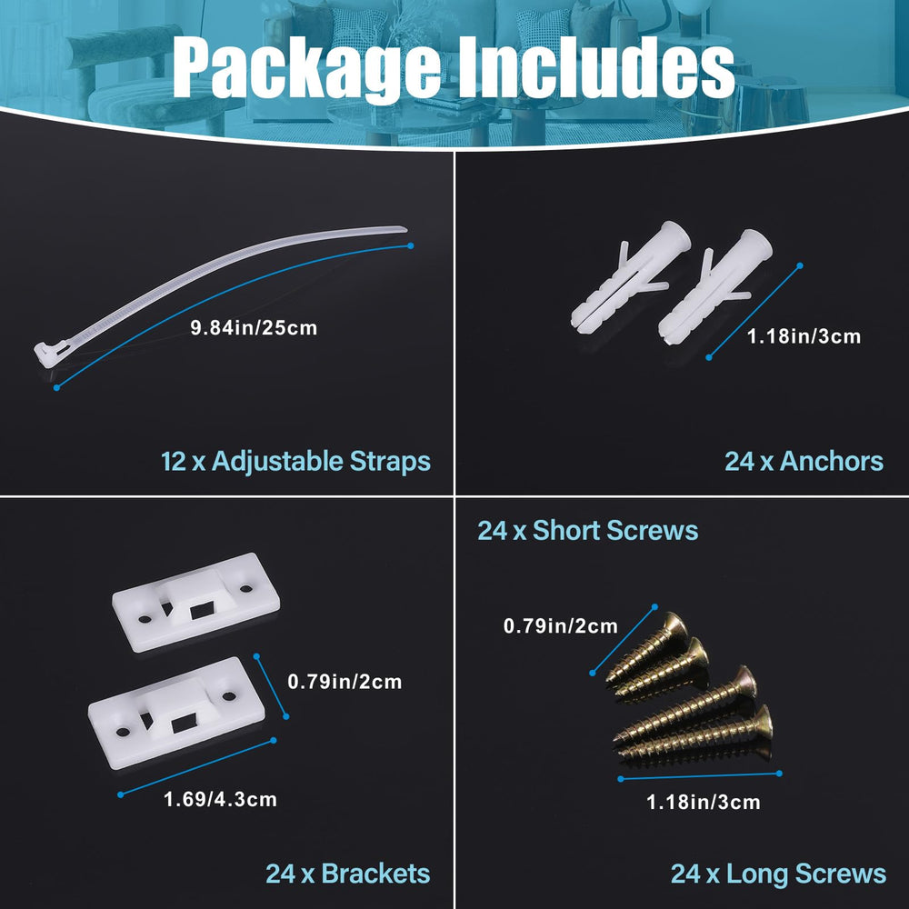 Unichild installation step guide shows simple drill and screw steps.