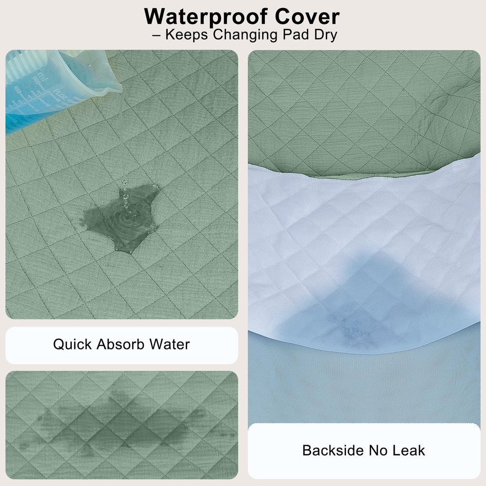 Unicorn Castle changing pad cover with a padded middle layer for added plushness during changes.