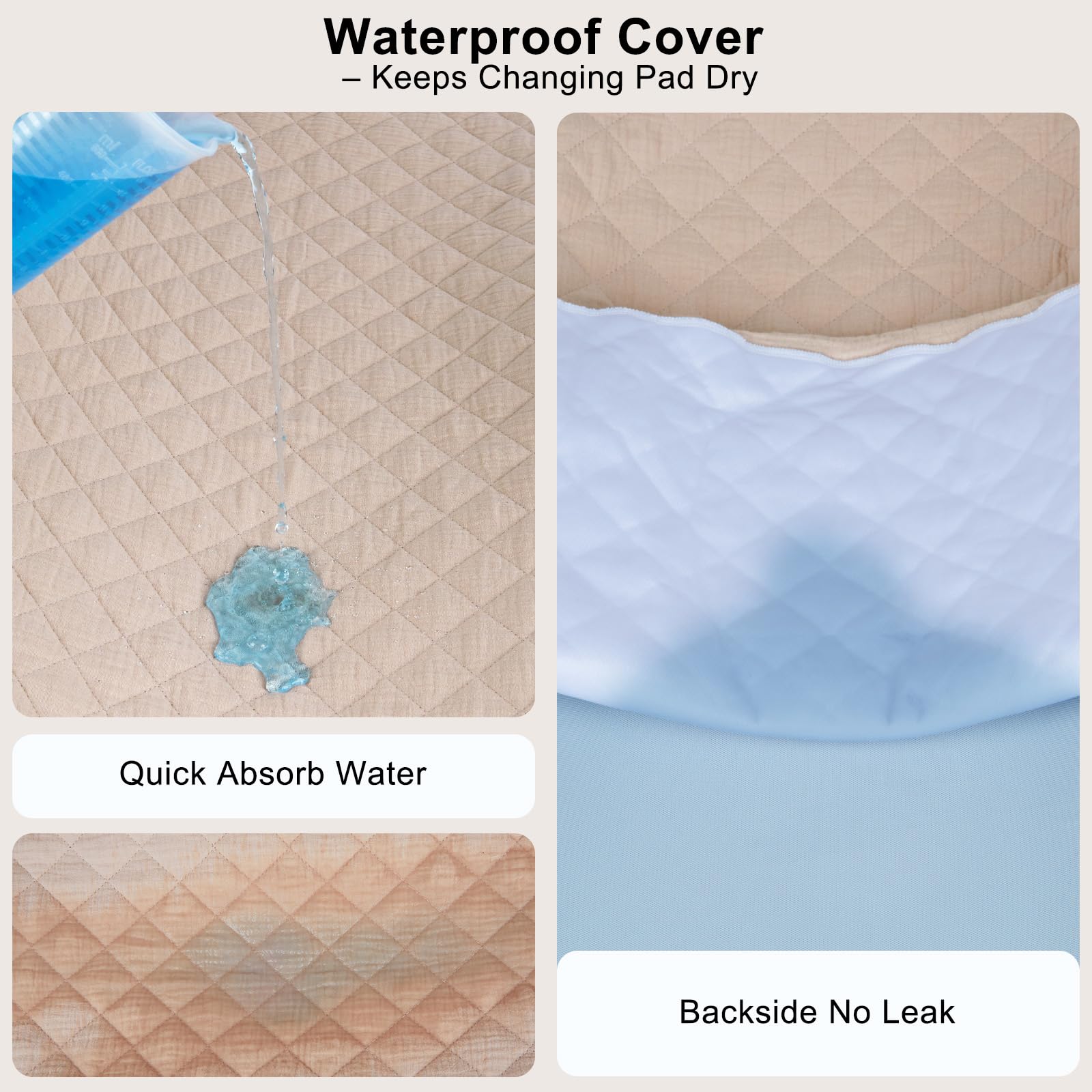 Unicorn Castle cover shows waterproof bottom to protect the pad from moisture.