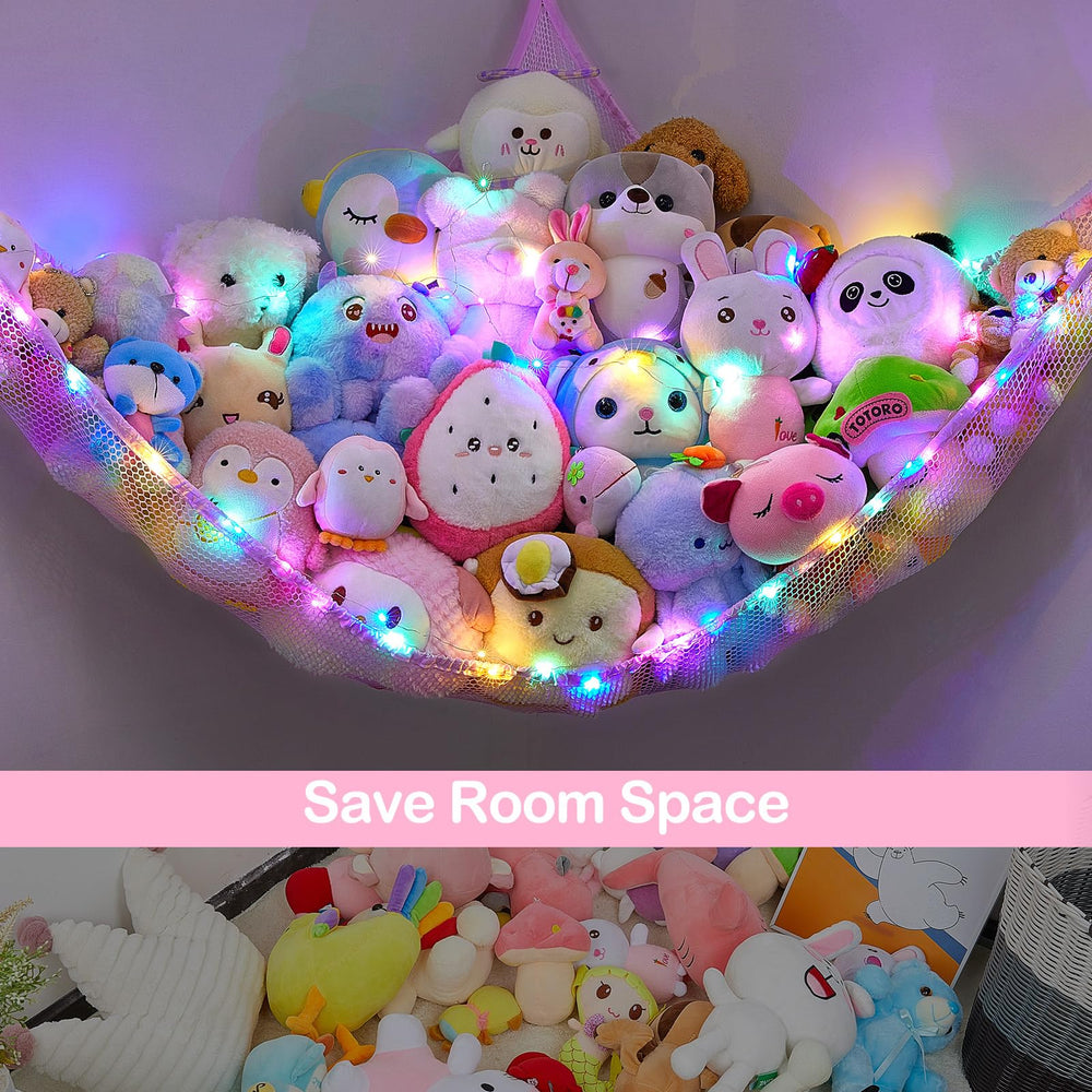 Unicorn Castle corner storage hammock fits compact spaces for tidy rooms