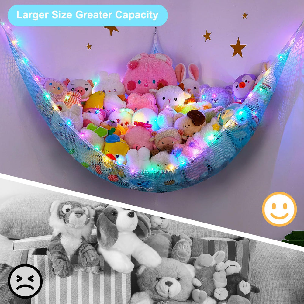 Unicorn Castle corner toy organizer fits nursery decor and saves space
