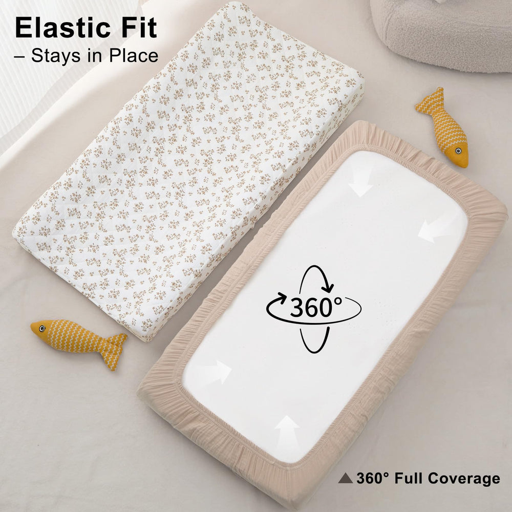 Unicorn Castle daily care coverage protects pad during diaper changes.
