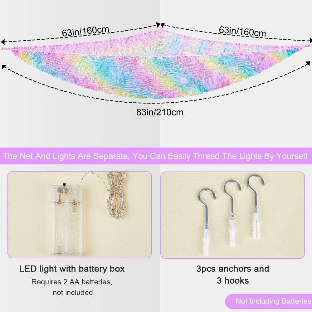 Unicorn Castle easy-install hammock with wall hooks for quick setup.