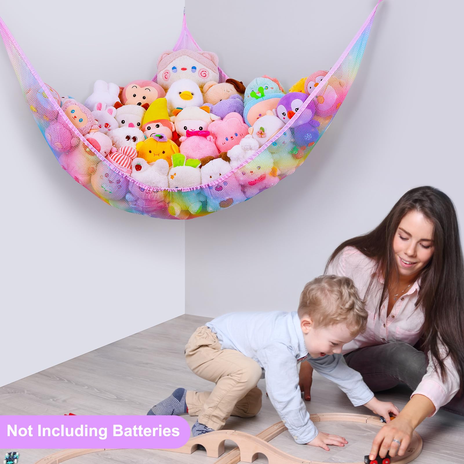 Unicorn Castle rainbow-inspired decor enhances girls' room storage and play.