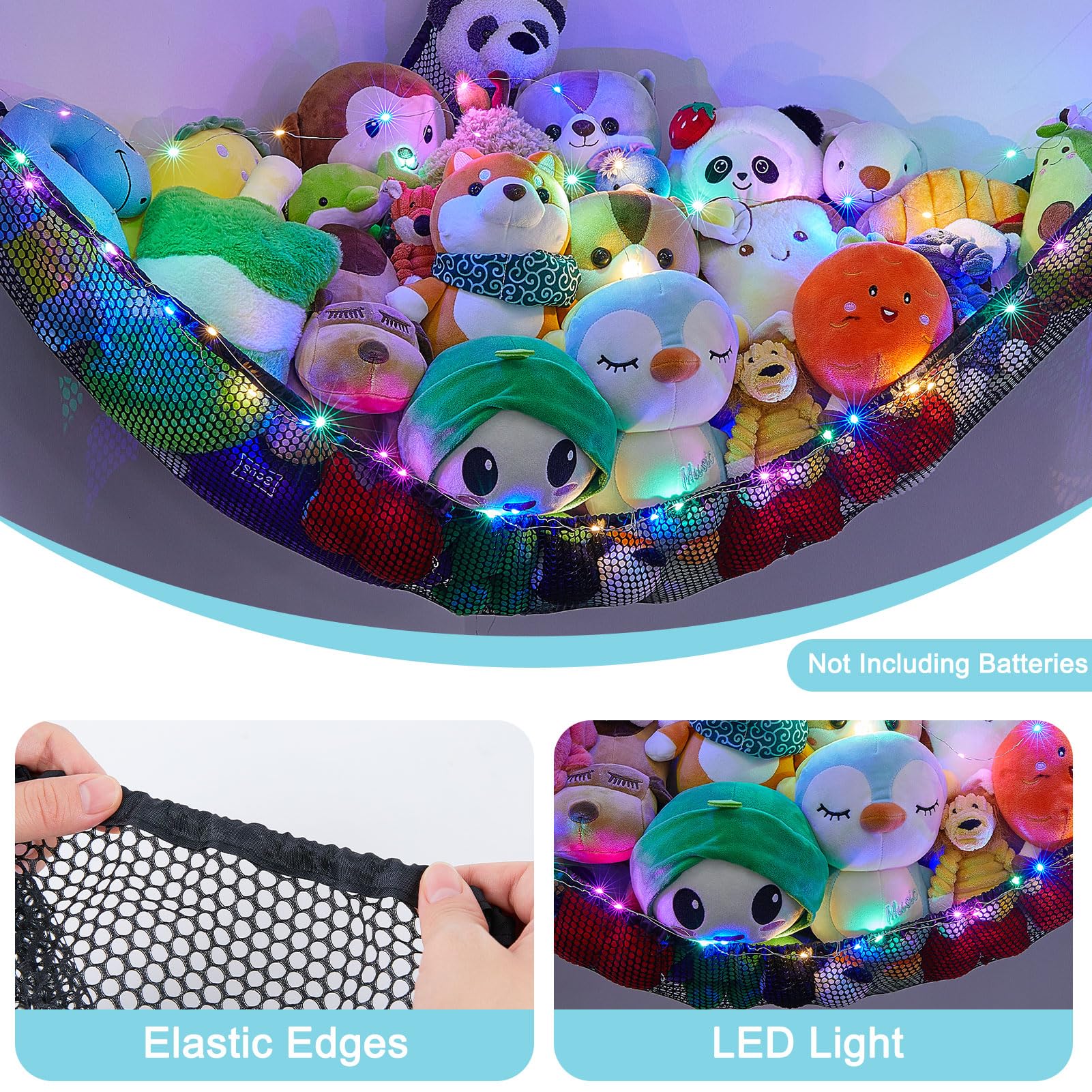Unicorn Castle large-capacity hammock holds many plush toys and soft items