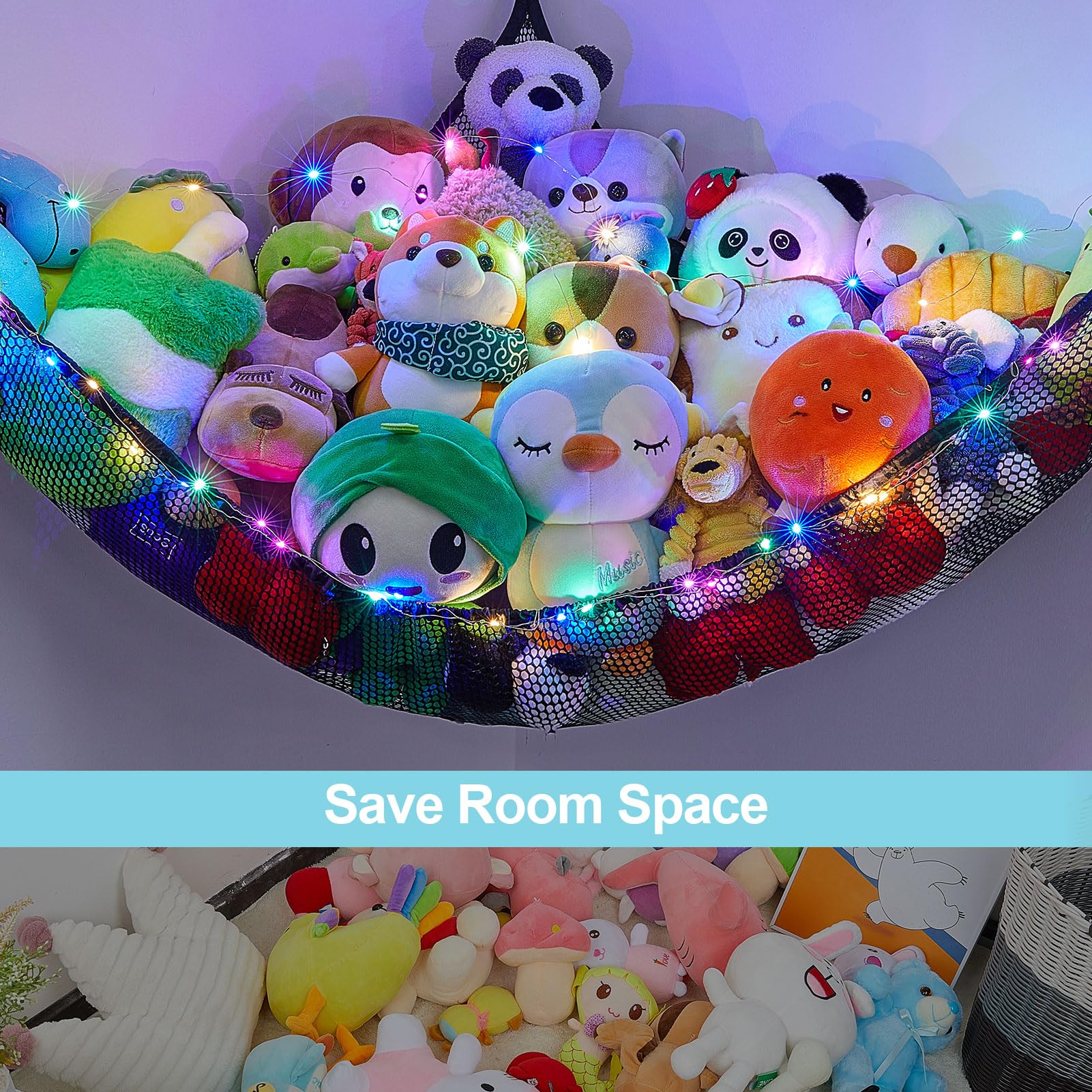 Unicorn Castle LED light adds cozy ambience to the hanging organizer