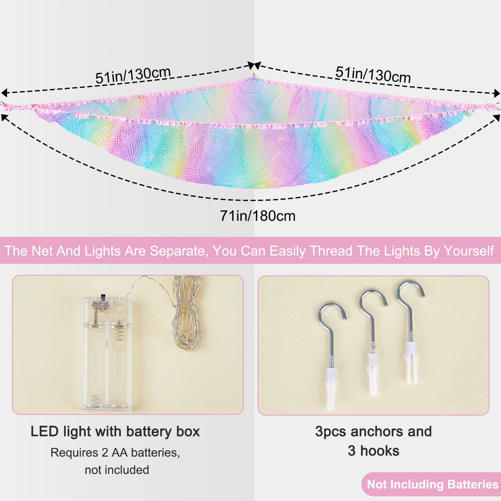 Unicorn Castle LED light string creates a cozy playtime corner.