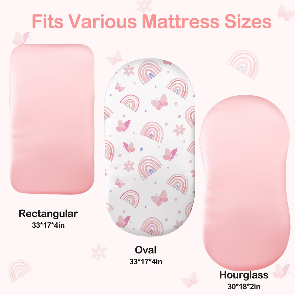Unicorn Castle satin bassinet sheet is machine washable and fade resistant