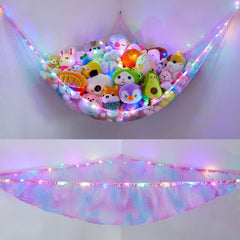 Unicorn Castle stuffed animals hammock with LED light adds cozy decorative glow