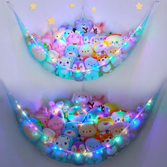 Unicorn Castle LED light hammock in blue for cozy kids room decor