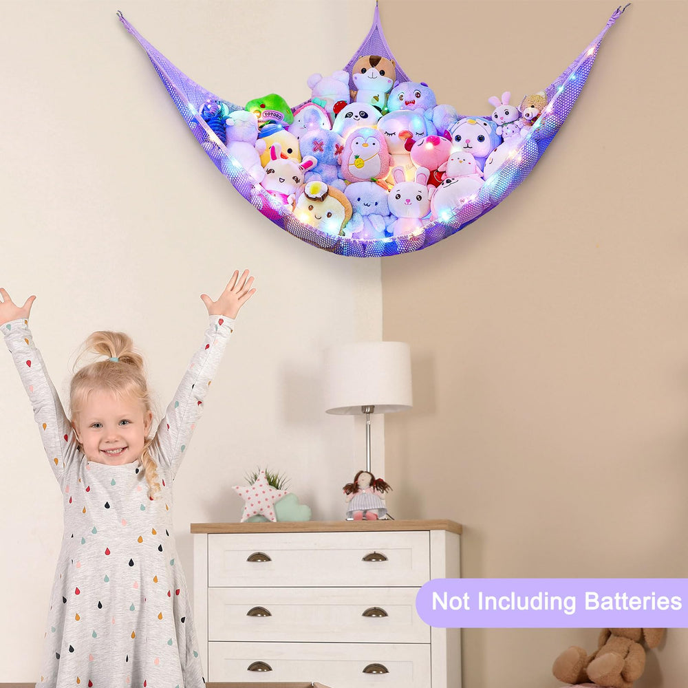 Unicorn Castle large storage 51in by 51in by 61in for plush toys.