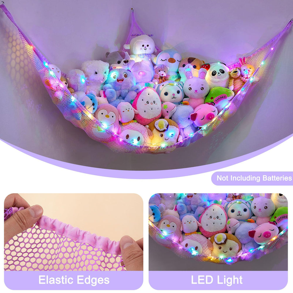 Unicorn Castle wall hooks enable secure, quick mounting for the toy organizer.