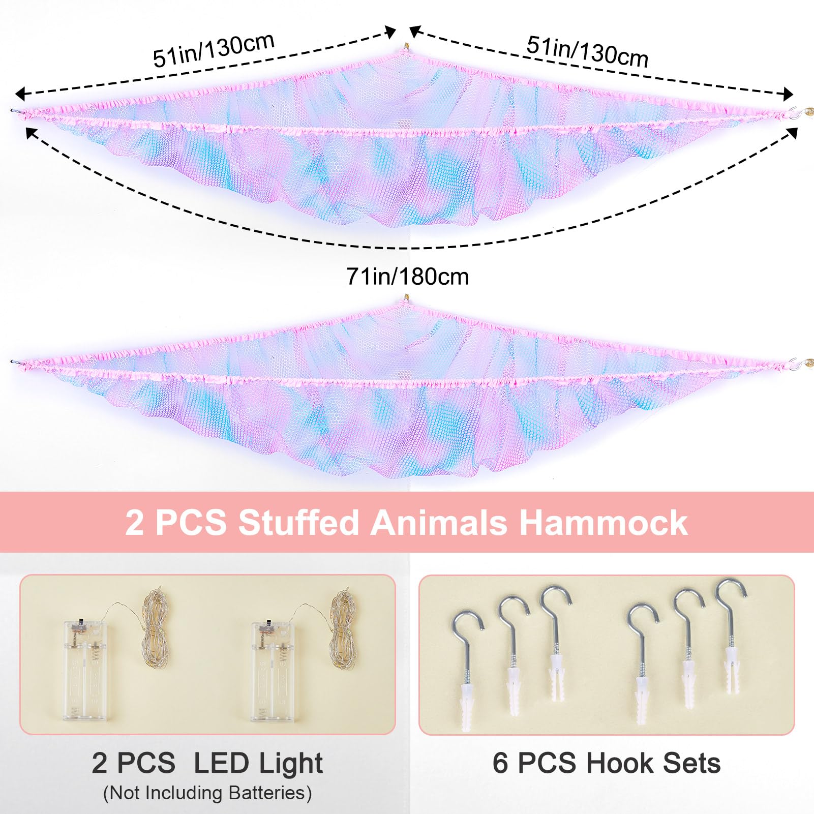 Unicorn Castle wall hooks included for quick setup and secure hanging