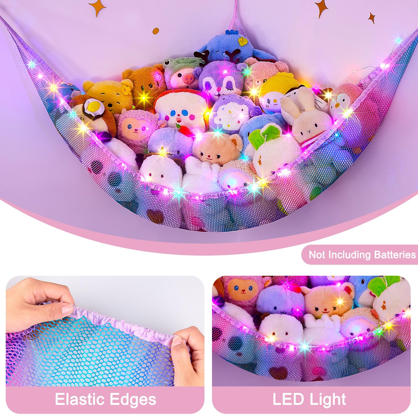 Unicorn Castle wall hooks allow easy hanging and quick setup.