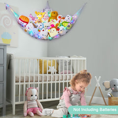 Unicorn Castle XL-large toy hammock frees floor space and tidies rooms.