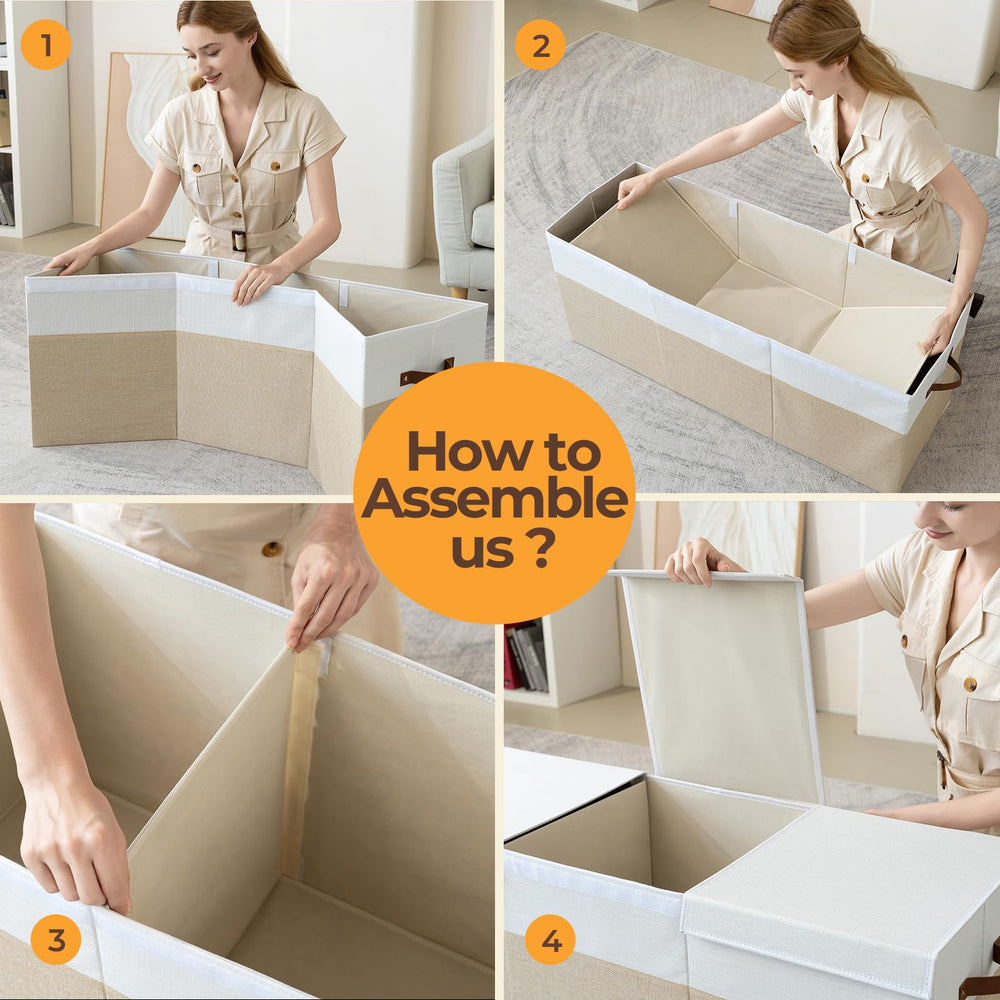 Uniency toy box grey folded for compact storage