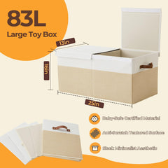 Dual-color stitching adds style while keeping toys organized.