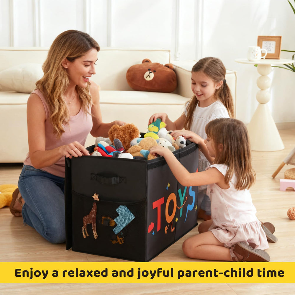 Uniency large toy box helps tidy kids' spaces and reduce clutter