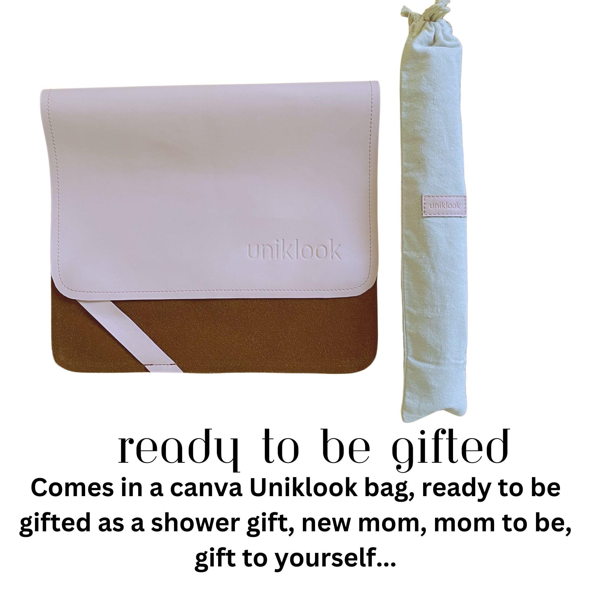 UNIKLOOK compact design fits diaper bag, stroller, or purse.