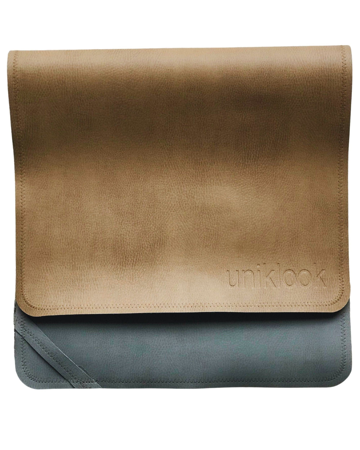 Uniklook leather portable changing pad full view, travel-ready baby care.