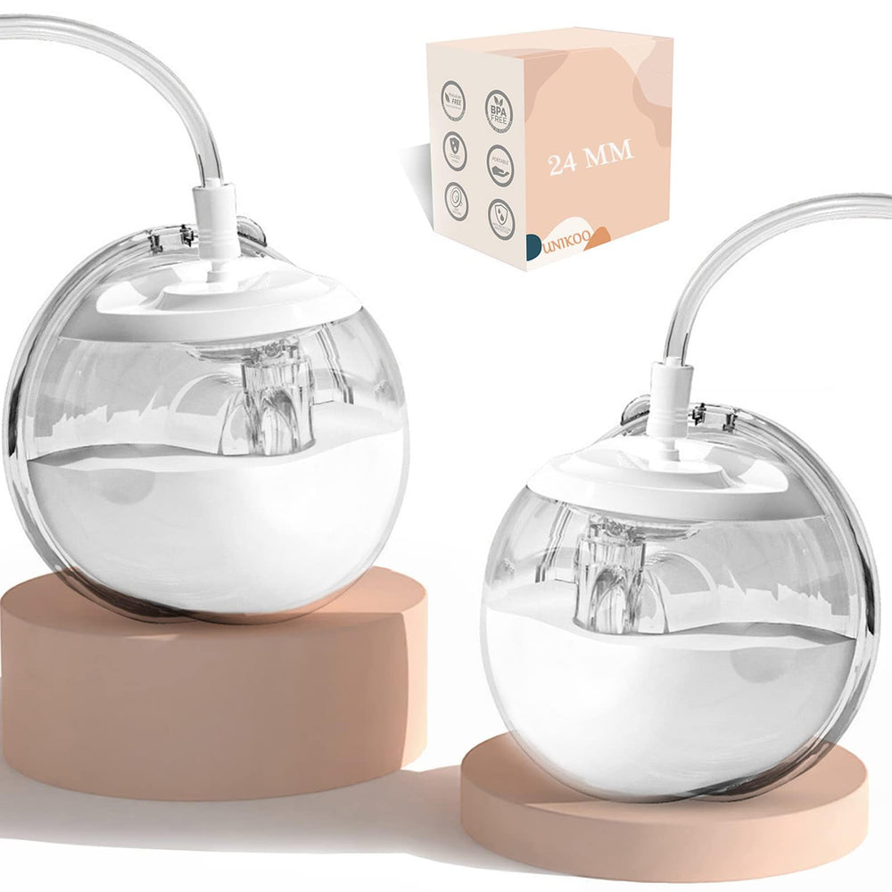 UNIKOO wearable milk collection cup 24mm fits securely for leak-free pumping