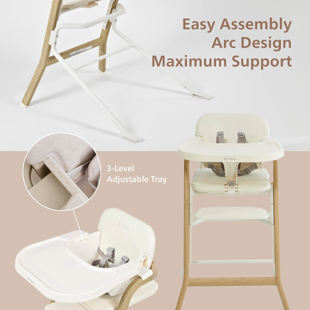 Unilove Grow with Me footrest adjustment for growing kids