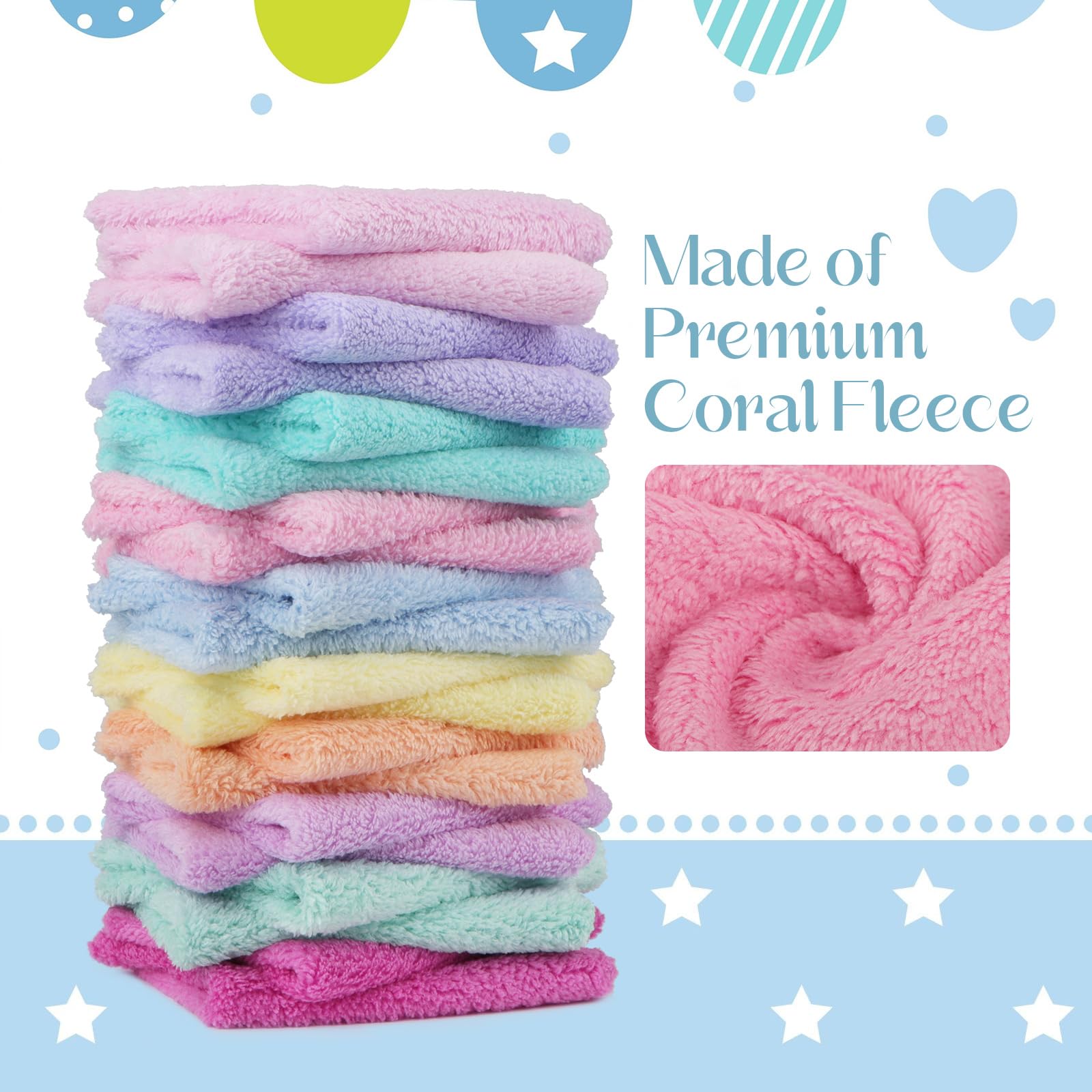 UNIMADE ultra-absorbent texture washcloths for quick bath drying