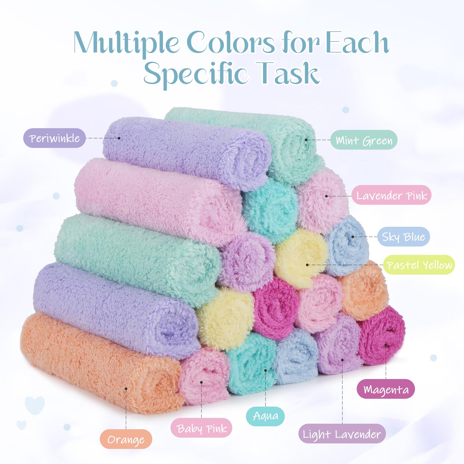 UNIMADE machine-washable coral fleece cloths stay fluffy after washes