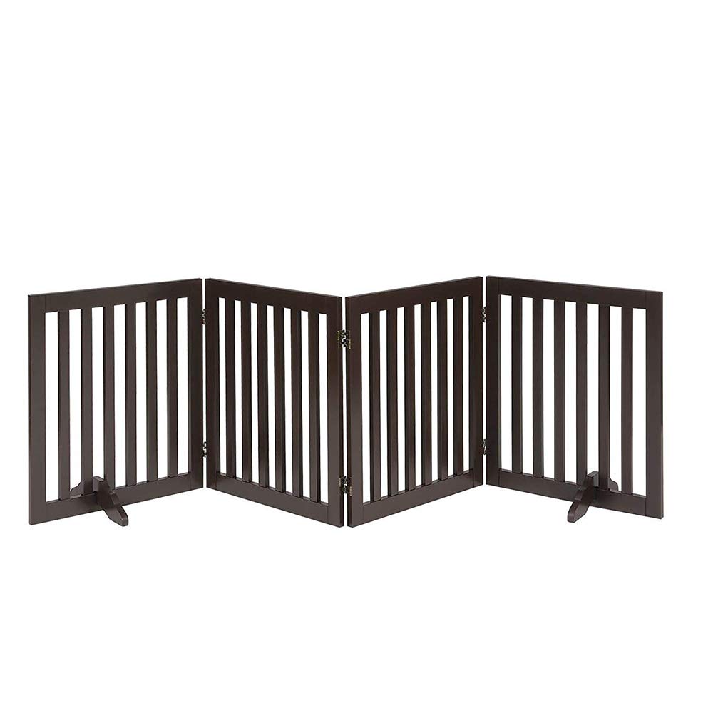 Unipaws 24in free-standing gate front view showing sturdy doorway safety