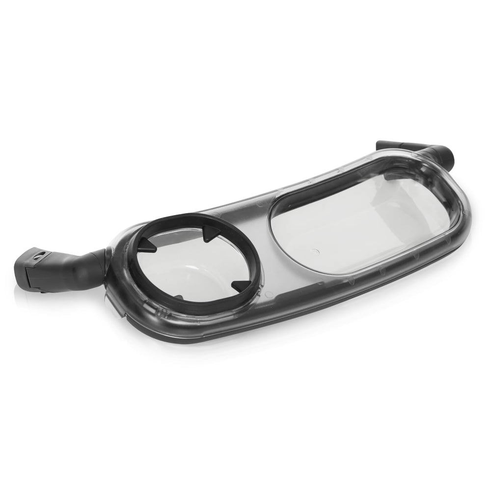UNIQUIFY snack tray cup holder showing drinks within reach for a stroll