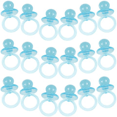 Unique blue pacifier charms for baby shower decor and loot bag filler.