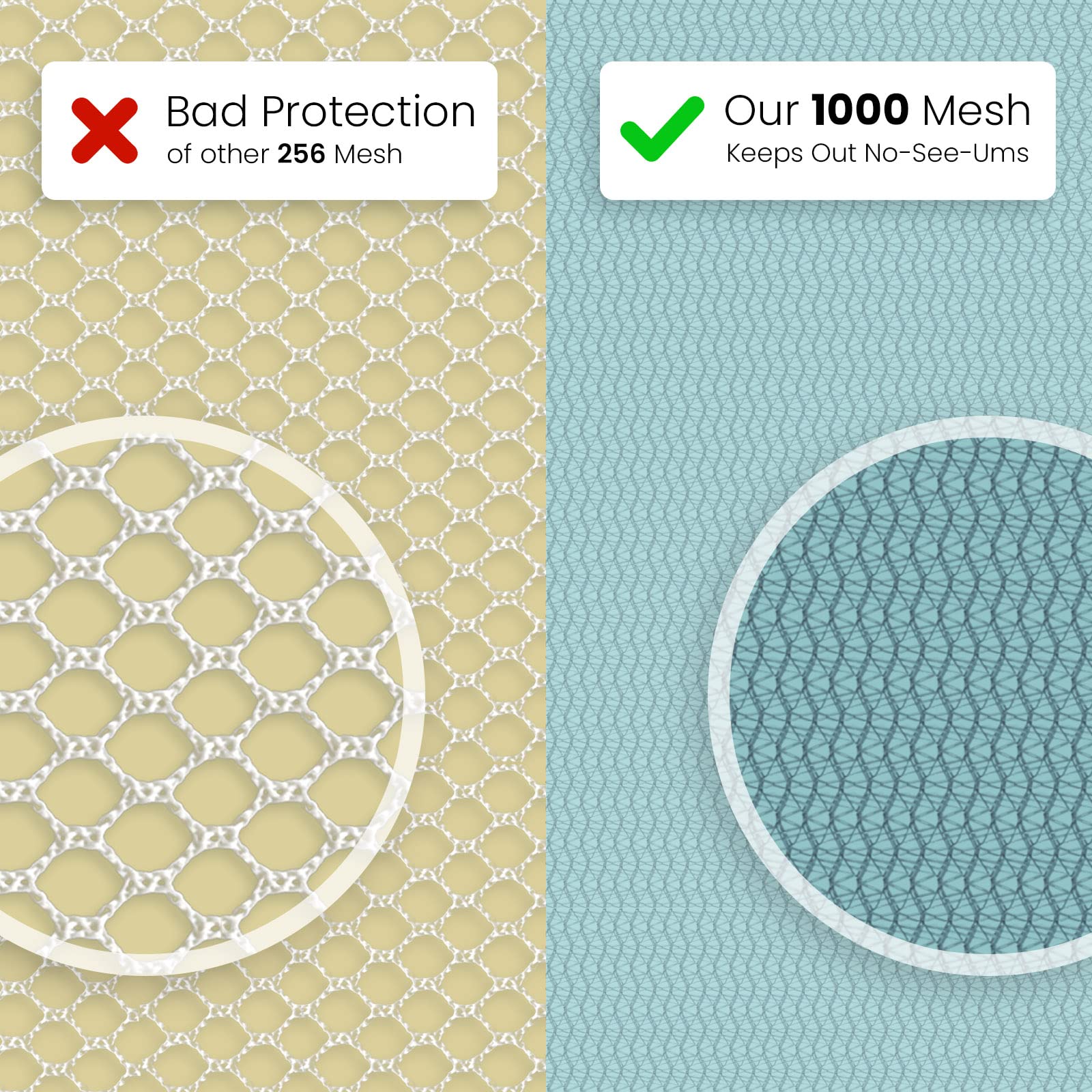 Universal Backpackers bassinet net creates breathable barrier for naps