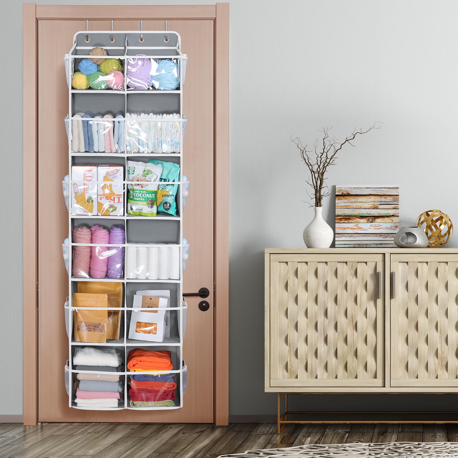 Univivi large-capacity storage with 12 pockets ideal for clothes and linens