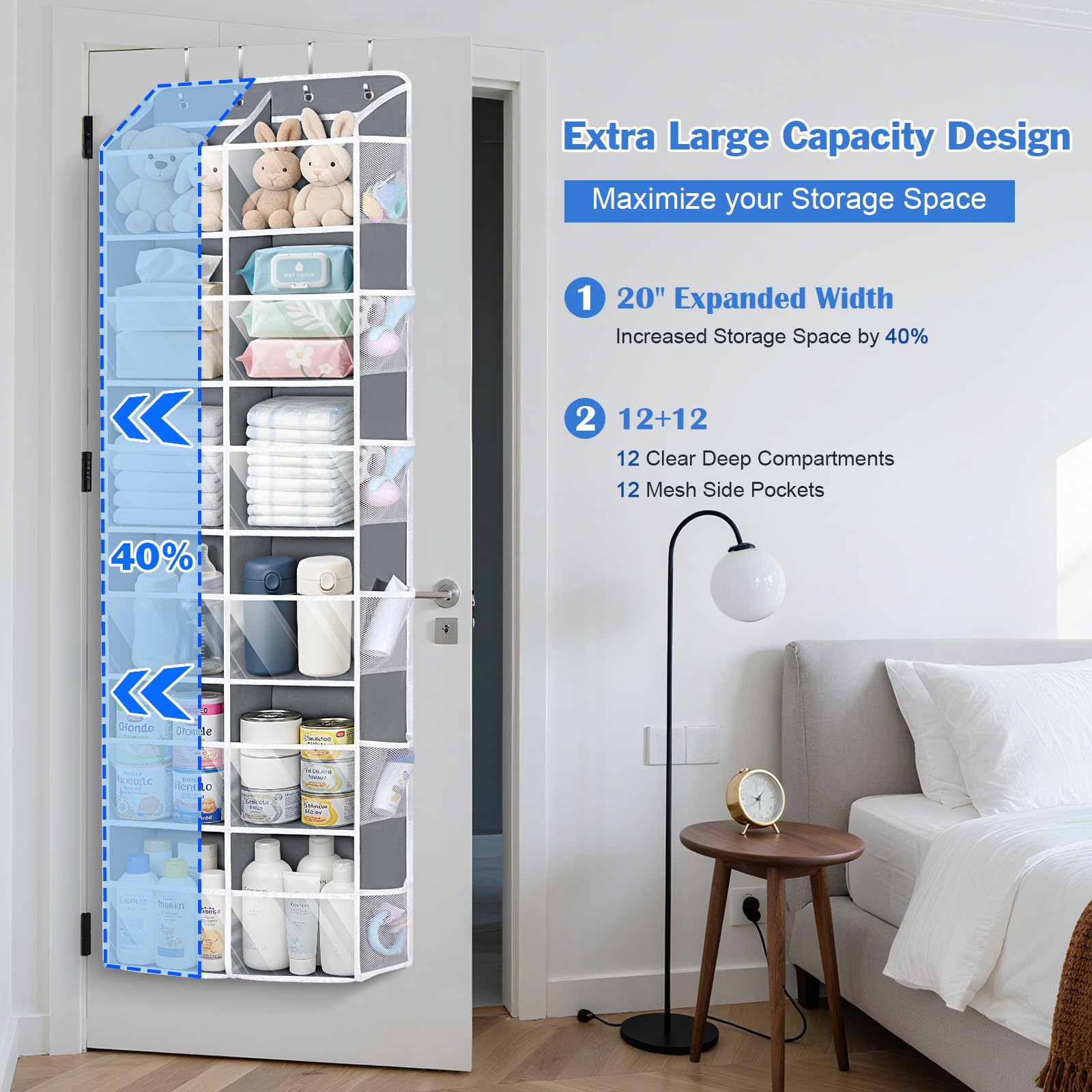 Univivi clear pockets interior view demonstrates easy access to small items