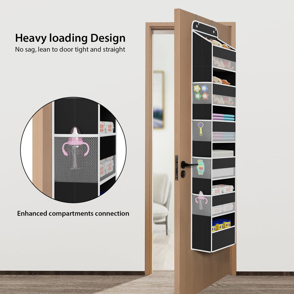 Univivi door-hanging organizer with 8 side pockets for cosmetics and toys