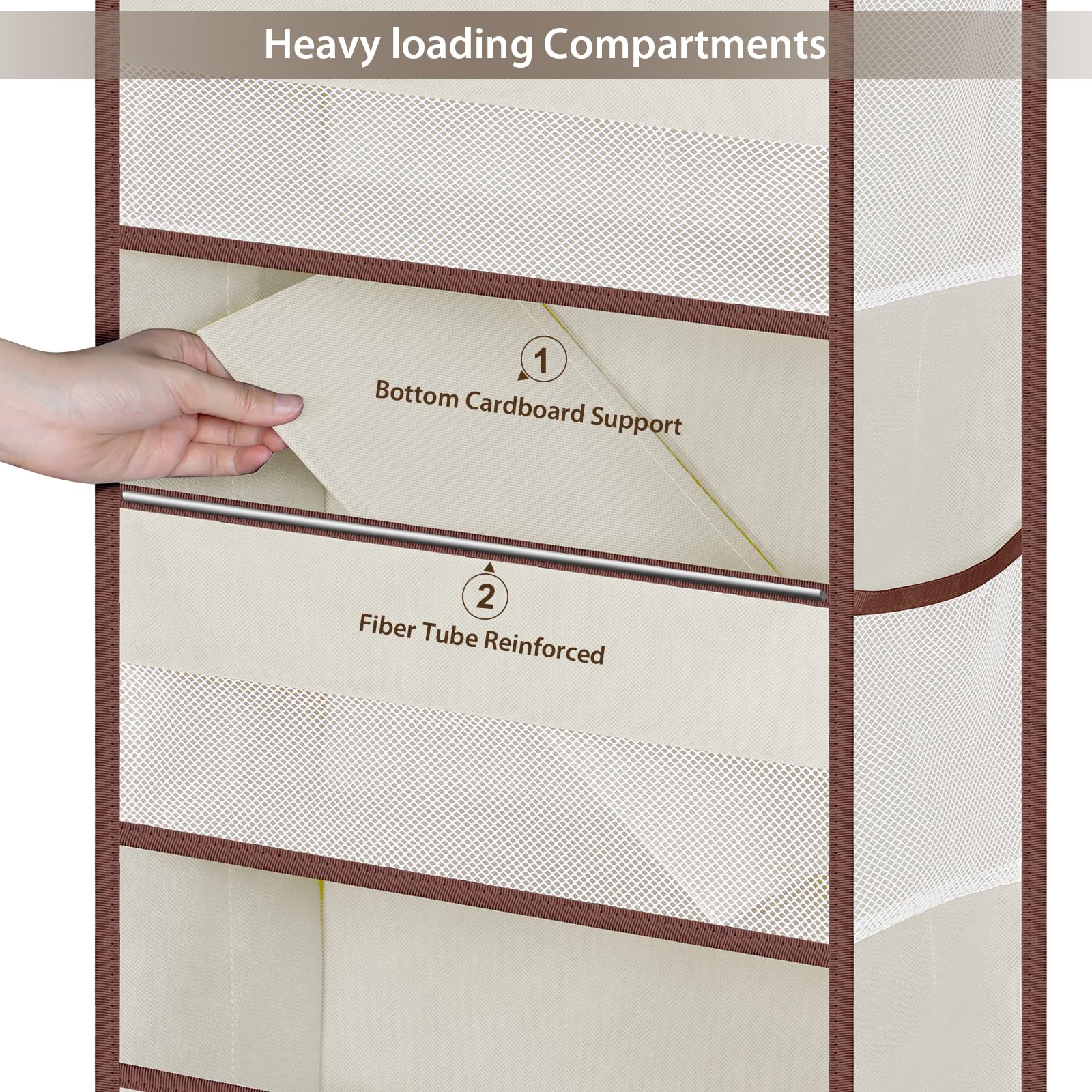 Univivi door hanger beige installation on a standard door for easy setup