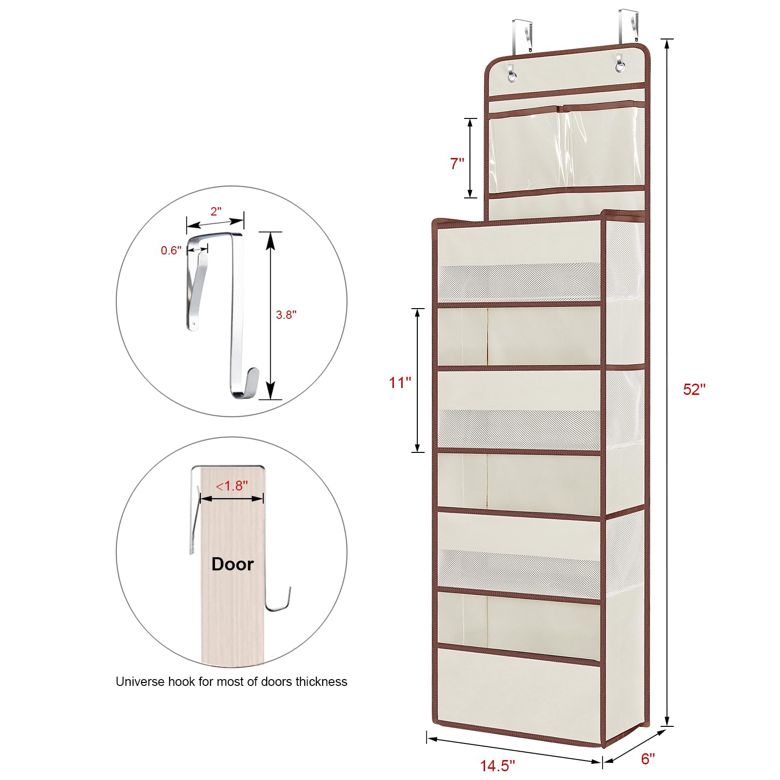 Mesh-front Univivi organizer offering breathable, visible storage in nursery or bathroom.