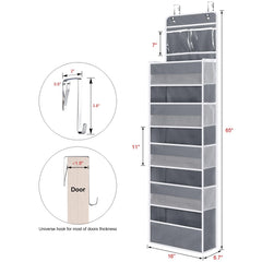 Univivi organizer with PVC pockets provides ventilation while storing bottles and lotions.