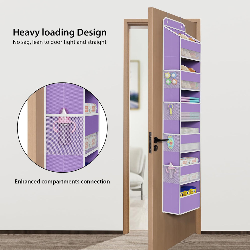 Univivi door organizer side view highlighting slim profile and door hanging setup