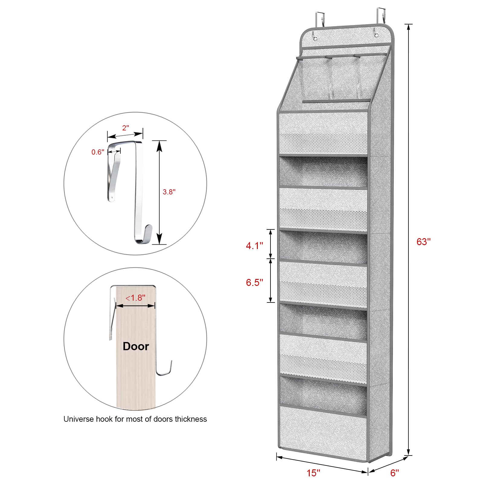 Univivi ventilated PVC pockets with mesh windows keep items visible
