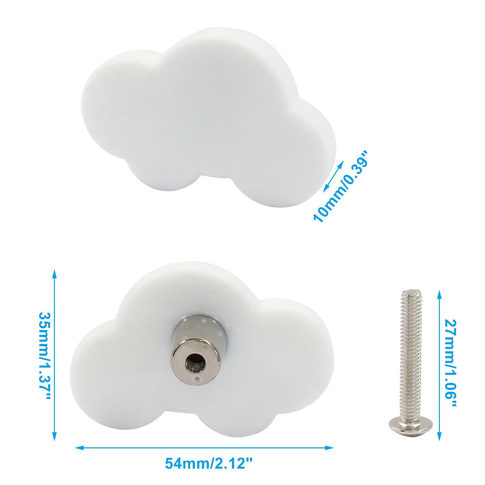 Unlorspy cloud shape knob enables quick, secure cabinet mounting