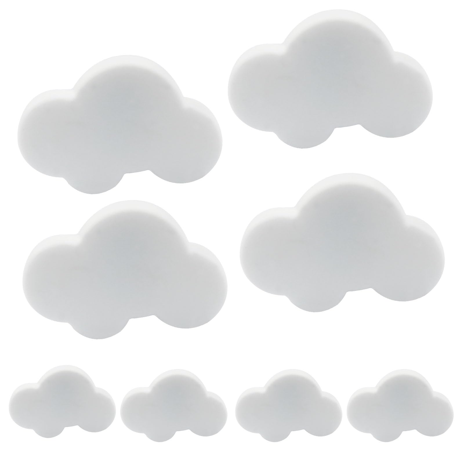 Unlorspy white cloud knob enhances drawers with a safe soft-rubber design