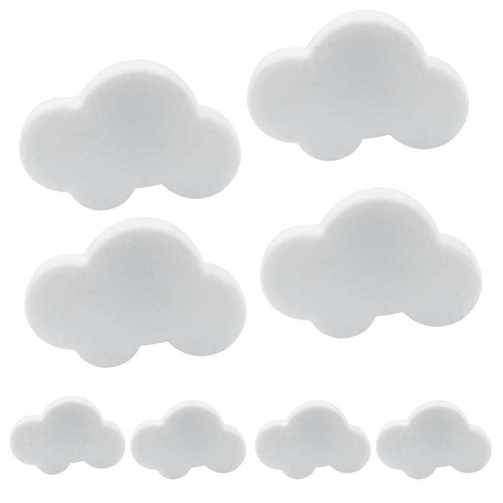 Unlorspy white cloud knob enhances drawers with a safe soft-rubber design