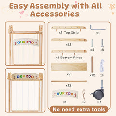 unlumm premium pine wood construction highlights sturdy, long-lasting toy organization
