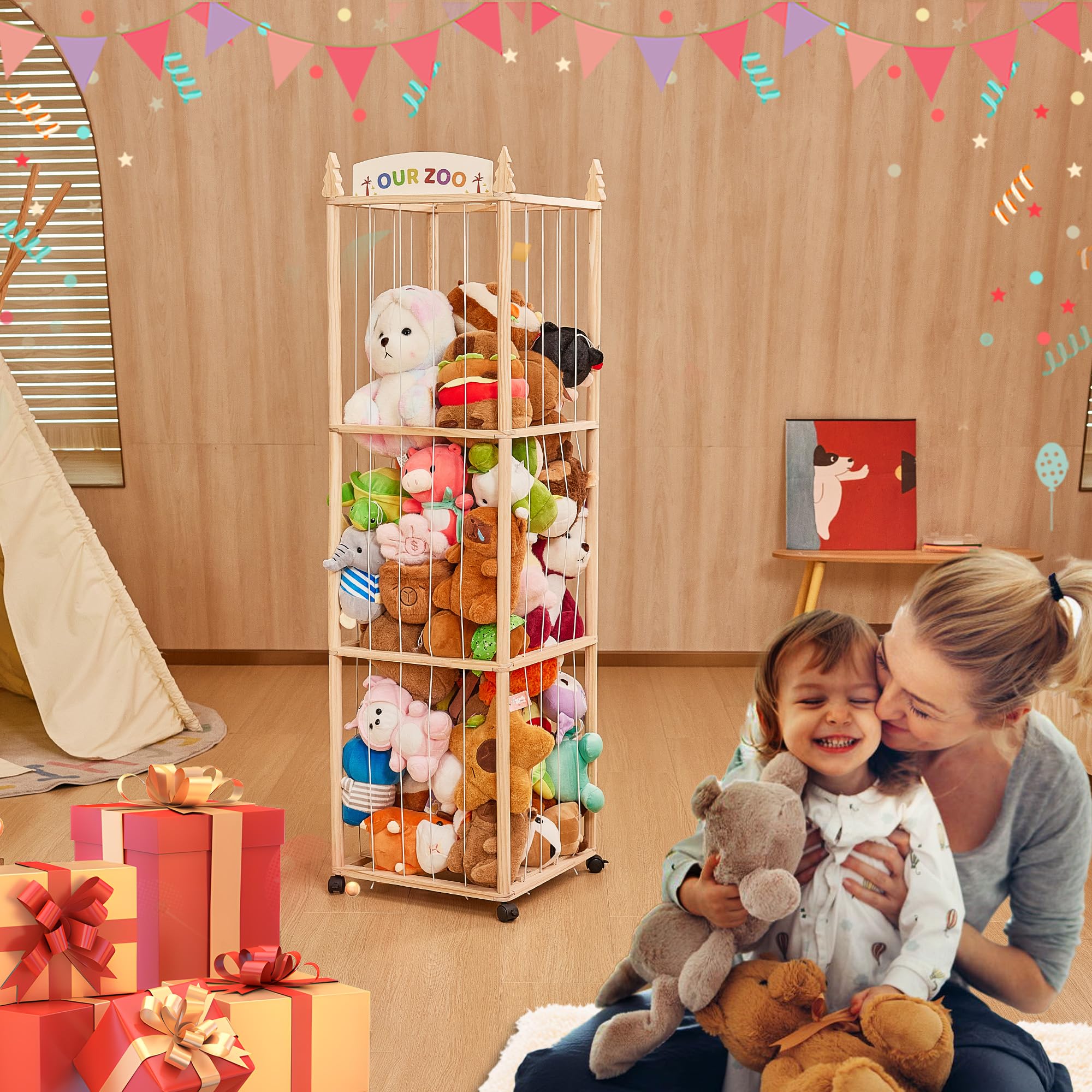 unlumm space-saving tower design fits neatly in small playrooms
