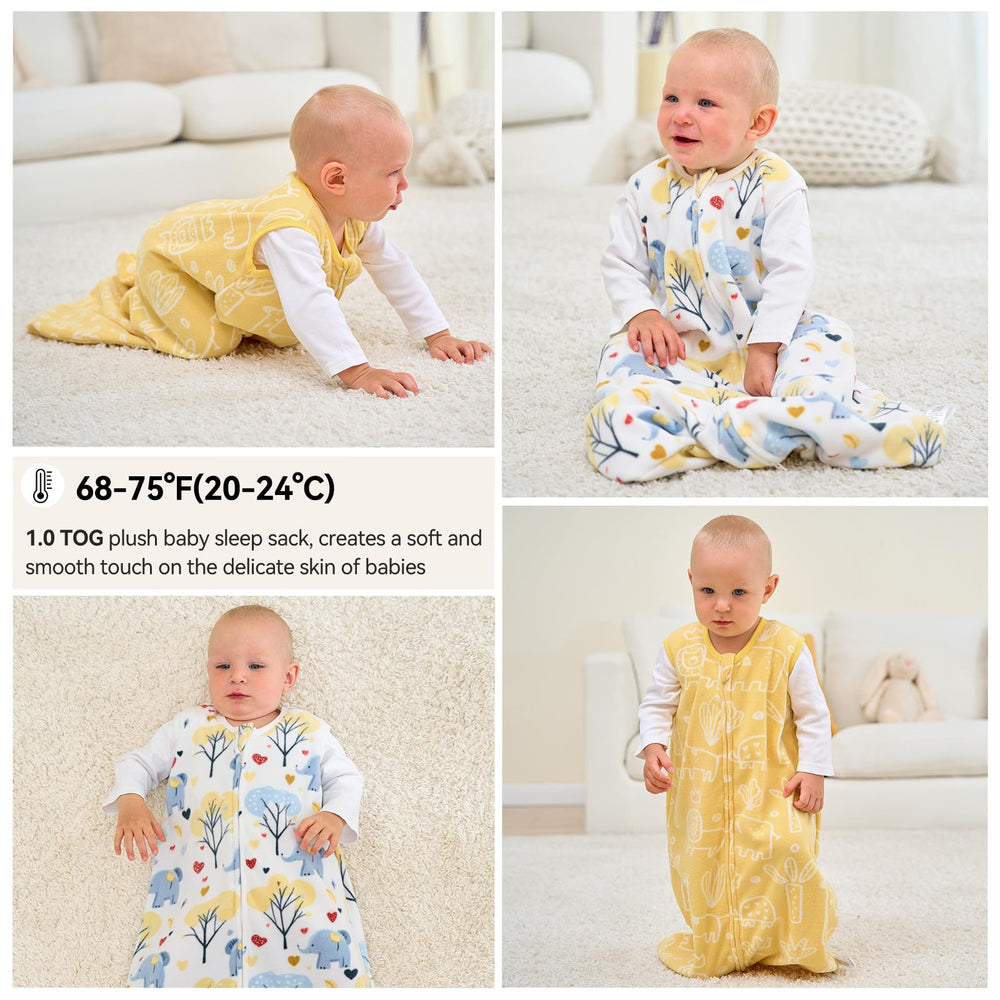Unnivoll 1.0 tog sleep sack size L closeup for growing babies